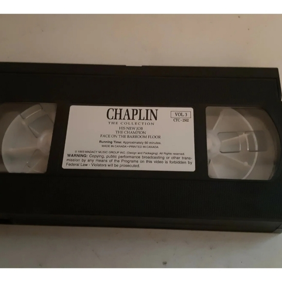 Vintage 1993 charlie chaplin VHS  Vol 3. Vol. 4 collectors Edition - Picture 3 of 7